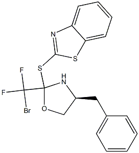 (4S)-2-(Benzo[d]thiazol-2-ylthio)-4-benzyl-2-(broModifluoroMethyl)oxazolidine Structure