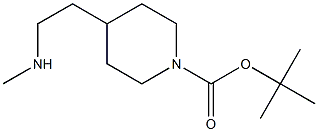 4-(2-MethylaMino-ethyl)-piperidine-1-carboxylic acid tert-butyl ester 化学構造式