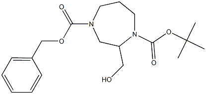 4-benzyl 1-tert-butyl 2-(hydroxyMethyl)-1,4-diazepane-1,4-dicarboxylate Structure