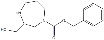 benzyl 3-(hydroxyMethyl)-1,4-diazepane-1-carboxylate,,结构式