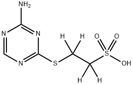 2-(4-AMino-1,3,5-triazin-2-yl)sulfanylethanesulfonic Acid-d4, 1794793-34-2, 结构式