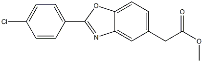 2-(4-Chlorophenyl)-5-benzoxazoleacetic Acid Methyl Ester, 1391054-57-1, 结构式