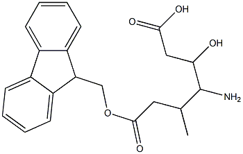 FMoc-(3R,4S)-4-aMino-3-hydroxy-5-Methyl-hexanoic acid Structure