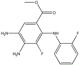 4,5-二氨基-3-氟-2-((2-氟苯基)氨基)苯甲酸甲酯,1415560-46-1,结构式