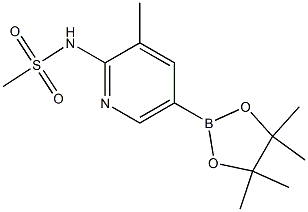 N-(3-Methyl-5-(4,4,5,5-tetraMethyl-1,3,2-dioxaborolan-2-yl)pyridin-2-yl)MethanesulfonaMide,1354910-94-3,结构式