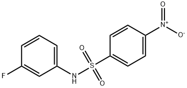 N-(3-氟苯)-4-硝基苯磺酰胺, 1545-94-4, 结构式