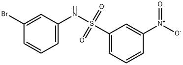 N-(3-溴苯)-3-硝基苯磺酰胺,18999-21-8,结构式