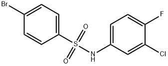 4-BroMo-N-(3-chloro-4-fluorophenyl)benzenesulfonaMide, 97% Structure