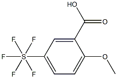 2-Methoxy-5-(pentafluorothio)benzoic acid, 97% 化学構造式