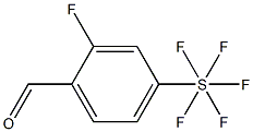 2-Fluoro-4-(pentafluorothio)benzaldehyde, 97% Structure