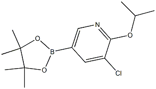 3-Chloro-2-isopropoxy-5-(4,4,5,5-tetraMethyl-[1,3,2]dioxaborolan-2-yl)-pyridine 化学構造式