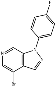 4-溴-1-(4-氟苯基)-1H-吡唑并【3,4-C】吡啶 结构式