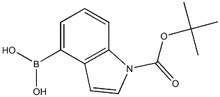(1-(tert-butoxycarbonyl)-1H-indol-4-yl)boronic acid Structure