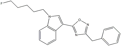 3-benzyl-5-(1-(5-fluoropentyl)-1H-indol-3-yl)-1,2,4-oxadiazole Struktur