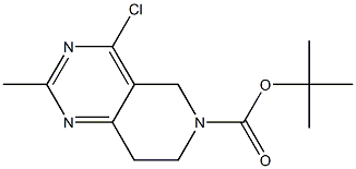 4-氯-2-甲氧基-7,8-二氢吡啶并[4,3-D]嘧啶-6(5H)-甲酸叔丁酯,,结构式