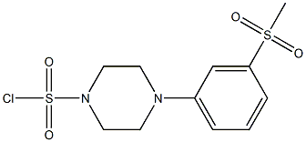 4-(3-(Methylsulfonyl)phenyl)piperazine-1-sulfonyl chloride Structure