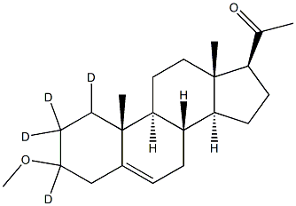 5-Pregnen-3-ol-20-one-d4 3-Methyl Ether 结构式