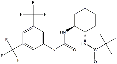 (S)-N-((1S,2S)-2-(3-(3,5-BIS(TRIFLUOROMETHYL)PHENYL)UREIDO)CYCLOHEXYL)-2-METHYLPROPANE-2-SULFINAMIDE Structure