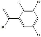 3-BROMO-5-CHLORO-2-FLUOROBENZOIC ACID Struktur