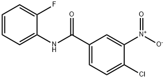 4-氯-N-(2-氟苯)-3-硝基苯甲酰胺,314055-33-9,结构式
