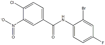 N-(2-bromo-4-fluorophenyl)-4-chloro-3-nitrobenzamide Struktur