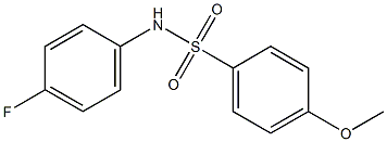 N-(4-氟苯)-4-甲氧基苯磺酰胺, 346691-61-0, 结构式
