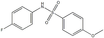 N-(4-氟苯)-4-甲氧基苯磺酰胺,346691-61-0,结构式