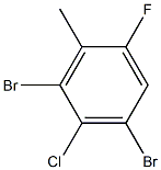 2-fluoro-4,6-dibroMo-5-chlorotoluene 化学構造式