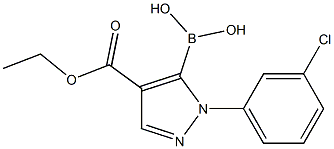 1-(3-chlorophenyl)-4-(ethoxycarbonyl)-1H-pyrazol-5-ylboronic acid Structure