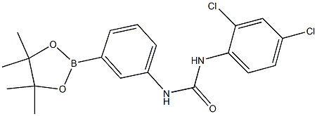 1-(2,4-Dichlorophenyl)-3-[3-(tetramethyl-1,3,2-dioxaborolan-2-yl)phenyl]urea 结构式