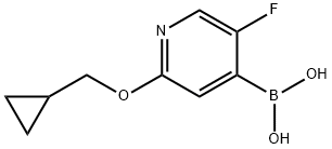 2-(Cyclopropylmethoxy)-5-fluoropyridine-4-boronic acid Structure
