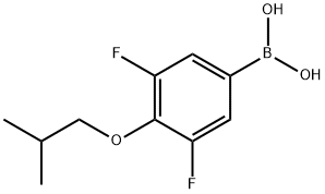 3,5-Difluoro-4-(2-methylpropoxy)phenylboronic acid 化学構造式