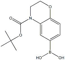 4-[(tert-Butoxy)carbonyl]-2,3-dihydro-1,4-benzoxazin-6-ylboronic acid Struktur