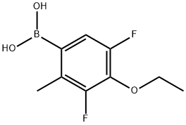 4-Ethoxy-3,5-difluoro-2-methylphenylboronic acid 化学構造式