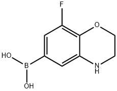 8-Fluoro-2,3-dihydro-1,4-benzoxazine-6-boronic acid 结构式