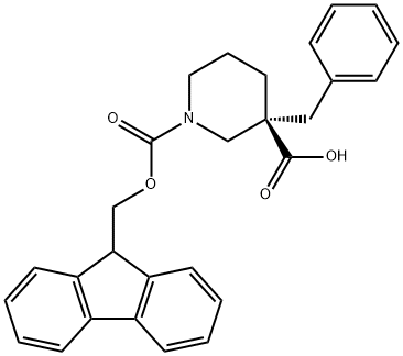 (S)-FMoc-3-benzyl-piperidine-3-carboxylic acid Structure