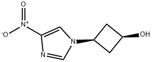 (1s,3s)-3-(4-nitro-1H-iMidazol-1-yl)cyclobutanol 化学構造式