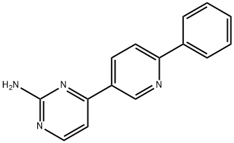 4-(6-苯基吡啶-3-基)嘧啶-2-胺 结构式