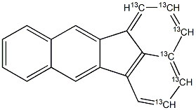 Benzo(k)fluoranthene (13C6) Solution 化学構造式