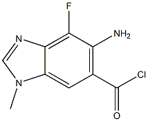 5-aMino-4-fluoro-1-Methyl-1H-benzo[d]iMidazole-6-carbonyl chloride,,结构式