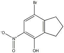 7-溴-5-硝基2,3-二氢-4茚醇, , 结构式