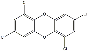 1,3,6,8-Tetrachlorodibenzo-p-dioxin 50 μg/mL in Toluene,,结构式