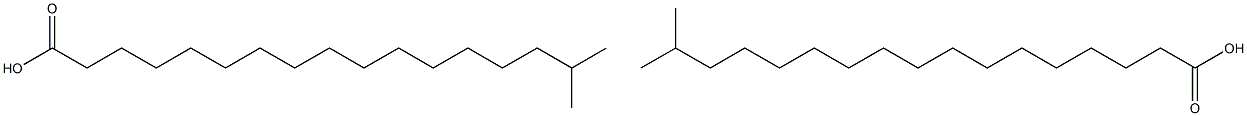 16-Methylheptadecanoic acid (Isostearic acid) 结构式