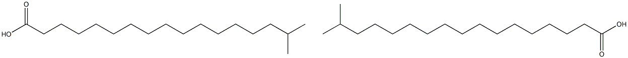 16-Methylheptadecanoic acid (Isostearic acid),,结构式