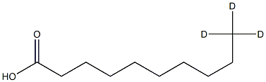 Decanoic acid-10,10,10-D3,,结构式