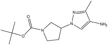 3-(4-AMino-3-Methyl-pyrazol-1-yl)-pyrrolidine-1-carboxylic acid tert-butyl ester Structure