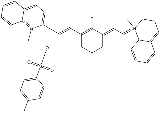 2-[2-[2-Chloro-3-[2-(1,3-dihydro-1-methyl-2H-quinolinylidene)ethylidene]-1-cyclohexen-1-yl]ethenyl]-1-methyl-quinolinium 4-methylbenzenesulfonate,,结构式