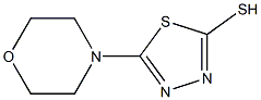 5-(Morpholino)-1,3,4-thiadiazole-2-thiol 化学構造式