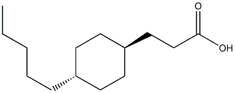 trans-3-(4-n-Pentylcyclohexyl)propionic acid,,结构式