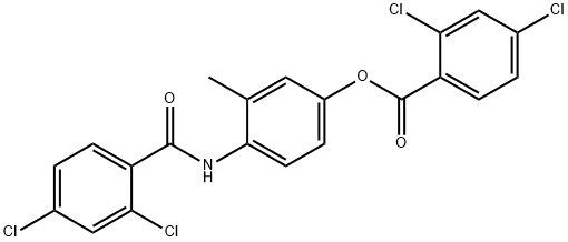 2,4-二氯-N-[2-甲基-4-(2,4-二氯苯甲酰氧基)苯基]苯甲酰胺 结构式